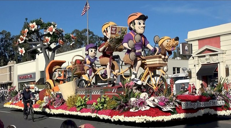 玫瑰花車遊行重回美國新年 華航宣傳台灣奪獎