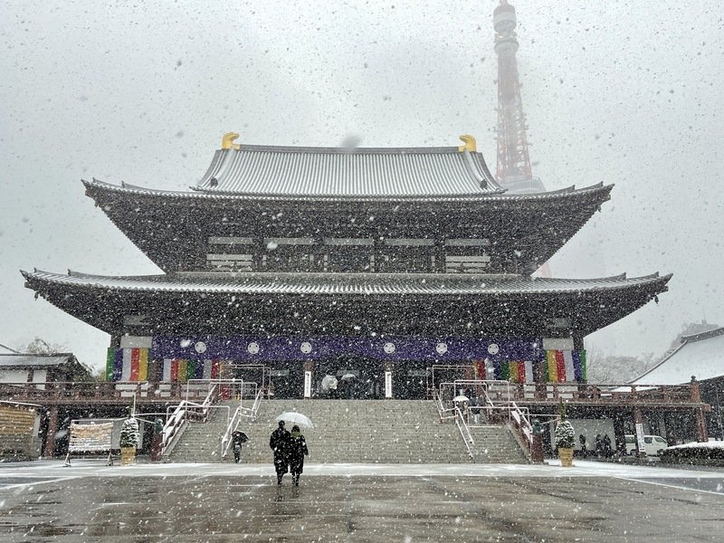 日本東京都心恐降大雪影響交通 逾200航班停飛