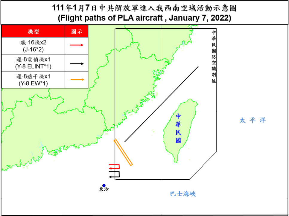 4架共機擾台ADIZ  空軍兵力應對