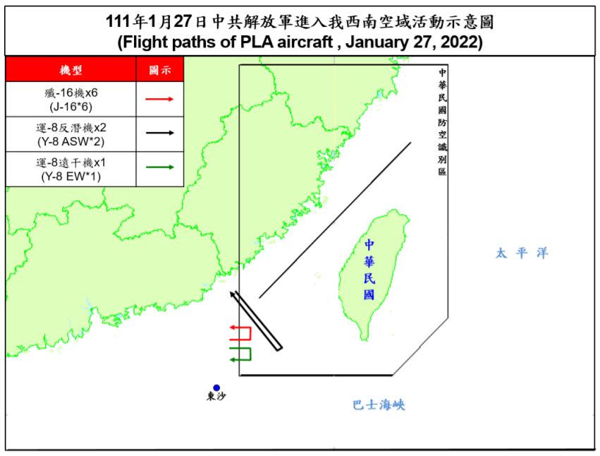9架共機擾台西南ADIZ 空軍兵力應對