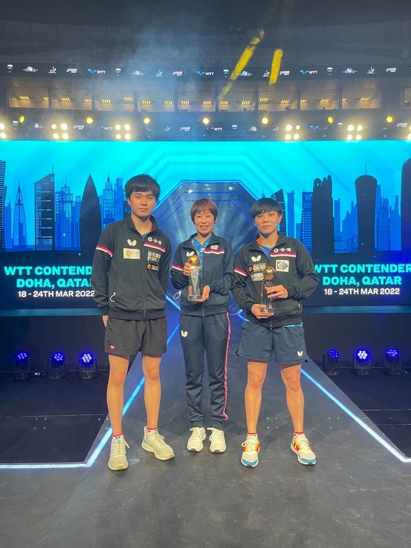 林昀儒鄭怡靜WTT霸氣奪冠  3局僅讓對手得12分