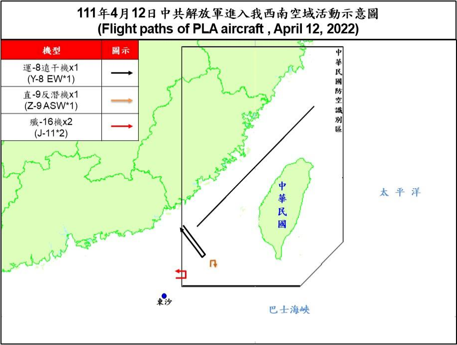 4架共機擾台ADIZ 空軍兵力應對