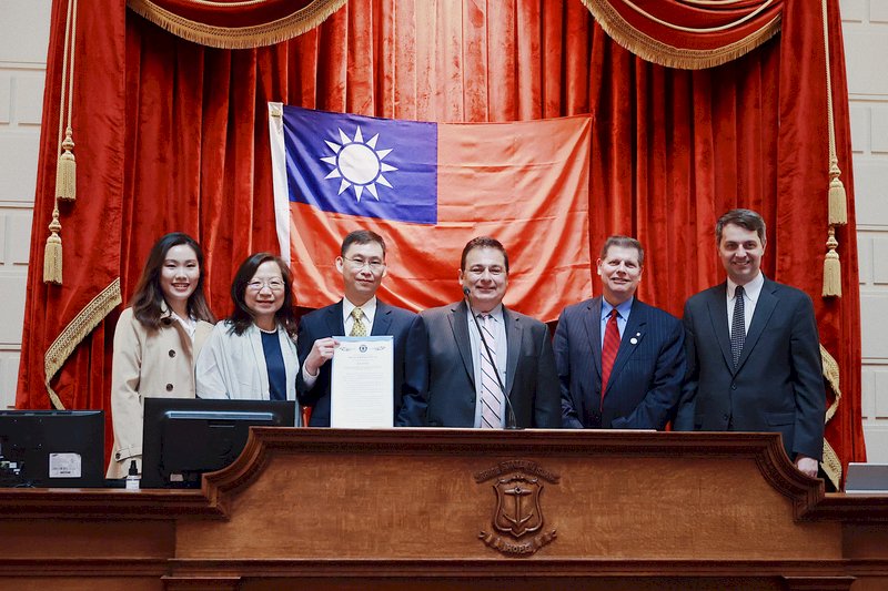 美國羅德島州眾議會舉辦台灣日&nbsp;通過友台決議