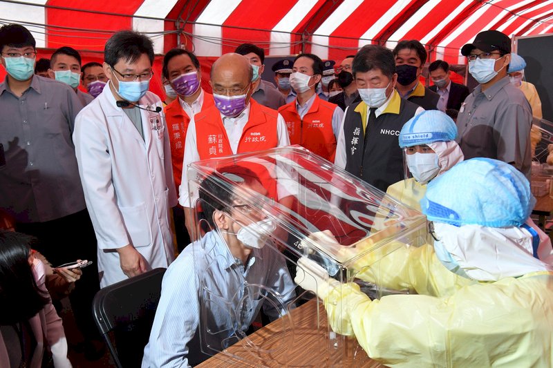 蘇貞昌：松機篩檢站量能大  感謝中央地方協助