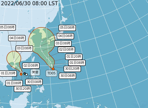 颱風芙蓉生成 未來一週天氣不穩南部防雨