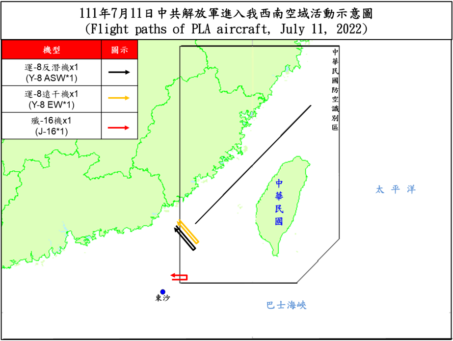 3架共機擾台西南ADIZ 空軍兵力應對