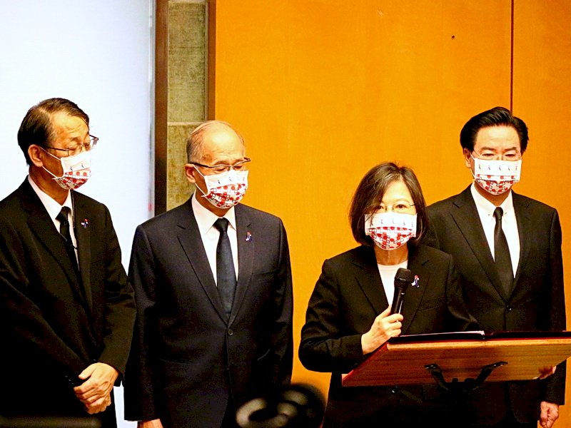 感謝安倍貢獻 總統：台日持續攜手深化友好關係
