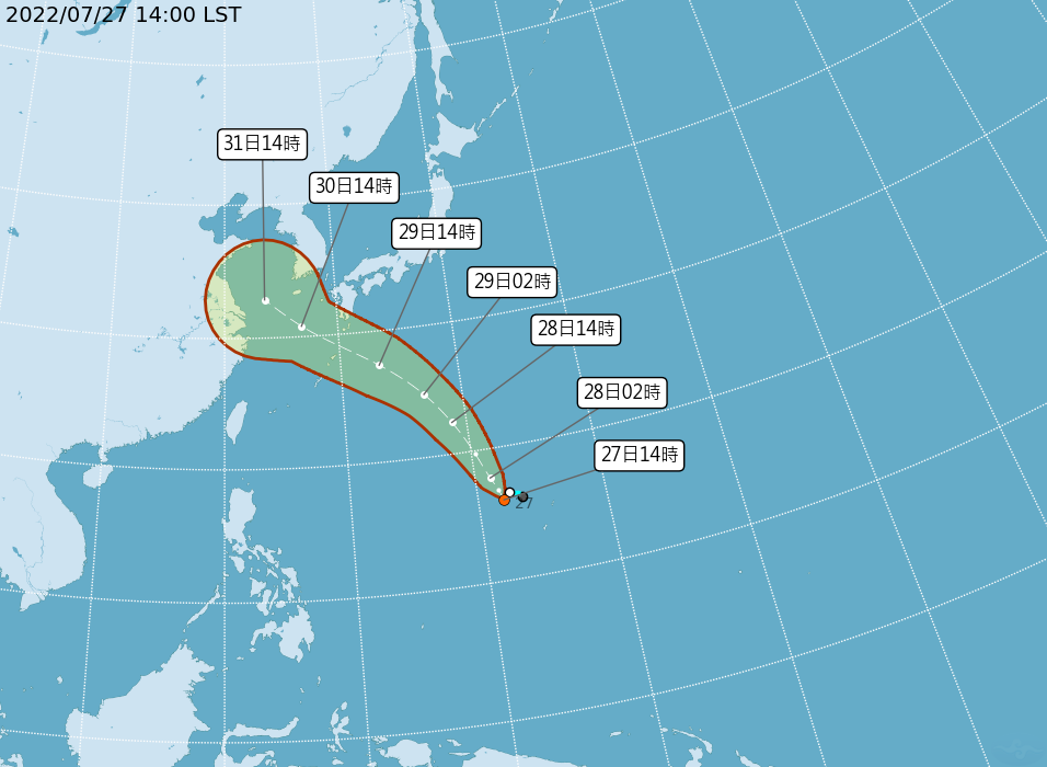 颱風桑達最快今晚生成 往東海移動對台無直接影響
