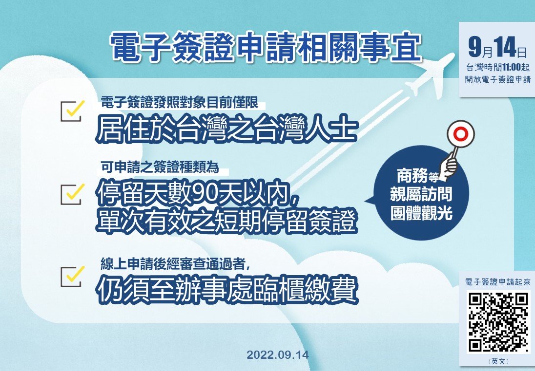 台人赴日 今起可電子簽