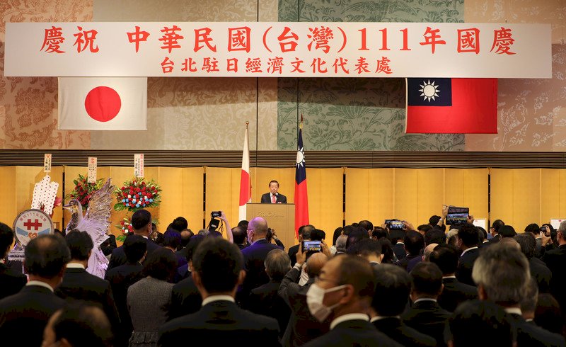 駐日處賀國慶 謝長廷籲台日應在防衛上具體合作