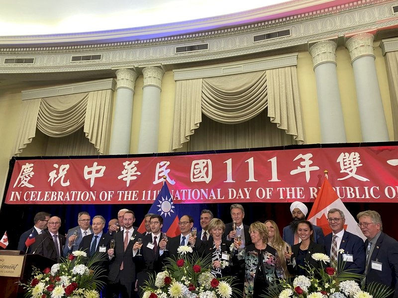 駐加代表處慶雙十當天  加拿大眾院通過挺台動議