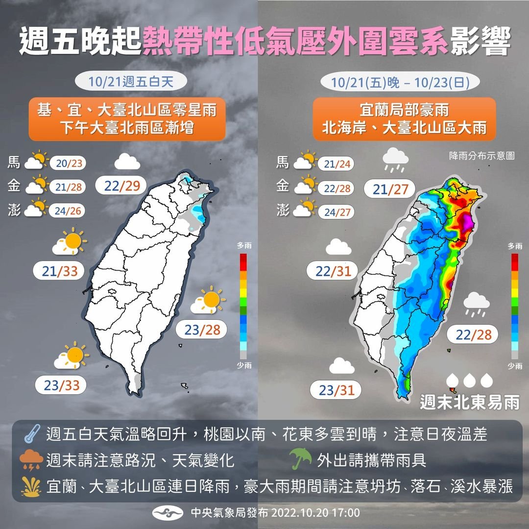 準颱奈格進逼  後天恐降豪雨
