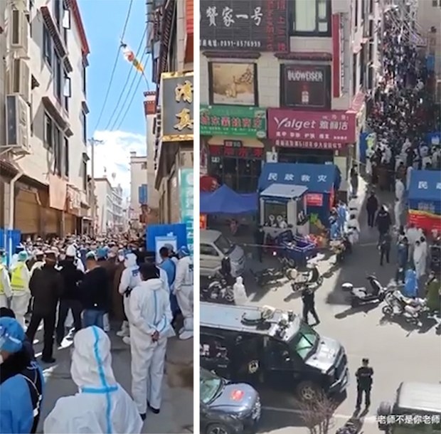 封鎖2個半月！拉薩爆發街頭抗議 與警對峙