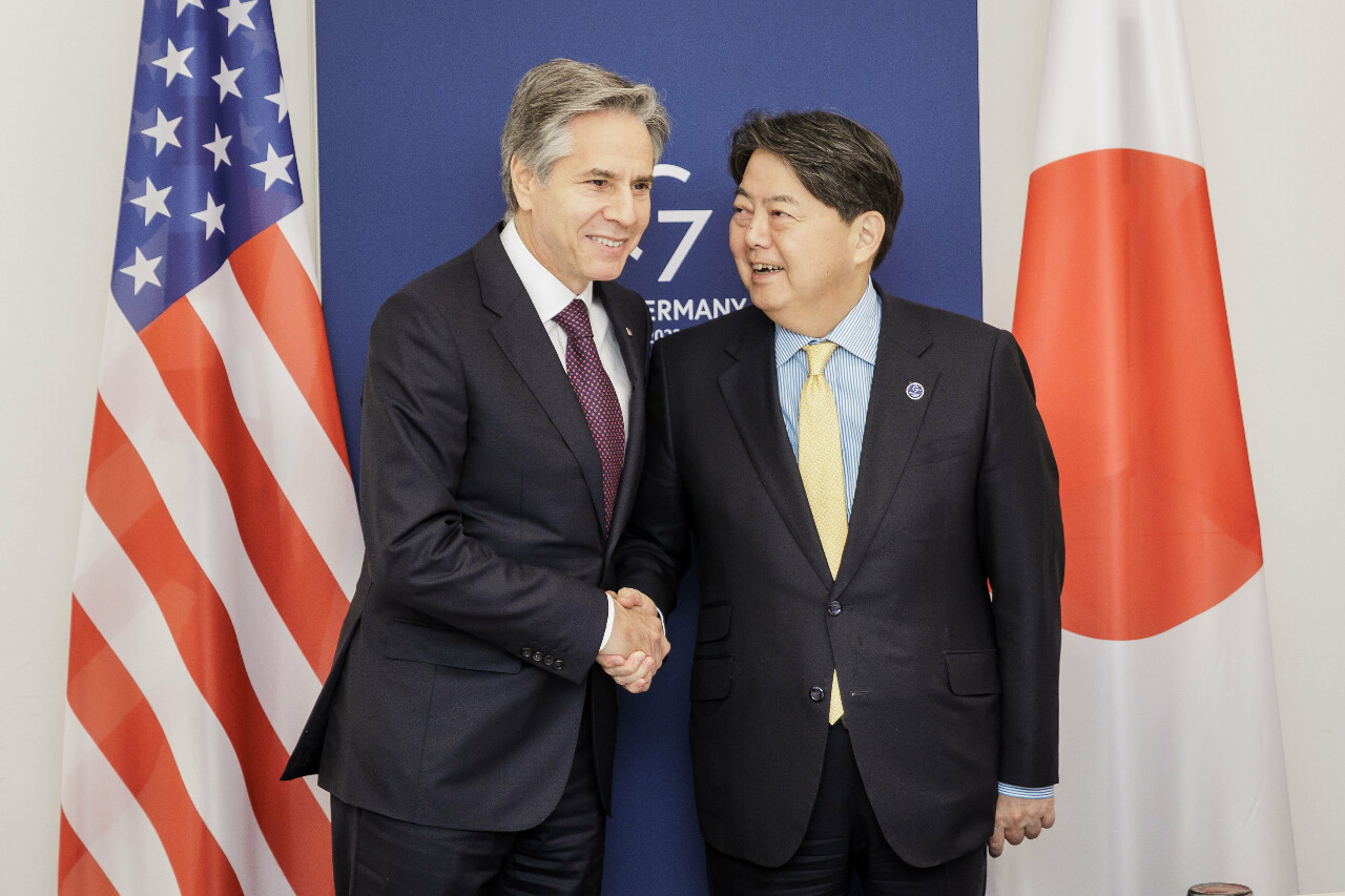 美日外長G7場邊會 談論維繫台海和平穩定重要性
