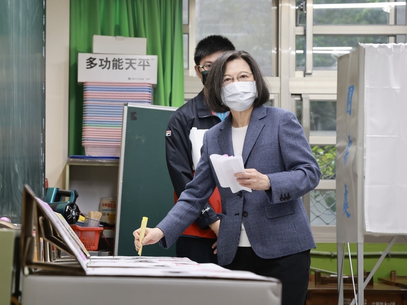 2022選戰／總統籲民眾踴躍投票 決定家鄉與國家未來