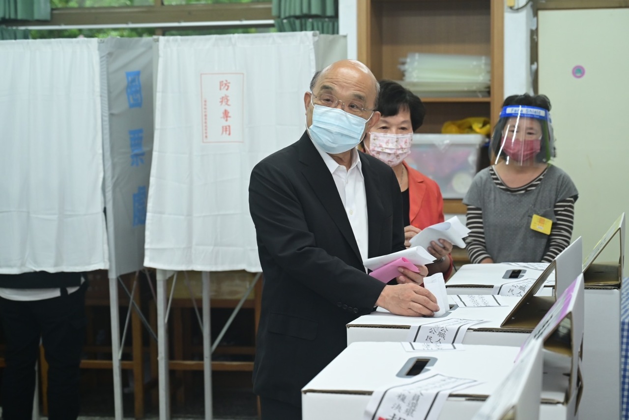 2022選戰／蘇貞昌：有投票權很幸福 請踴躍投票