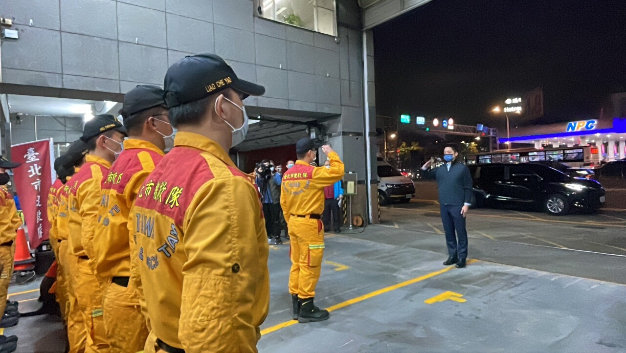 北市搜救隊30人赴土耳其支援救災 蔣萬安為隊員打氣