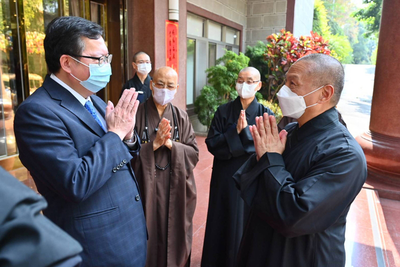 陸官員來台弔唁星雲未准 鄭文燦：須合情合理、依慣例處理