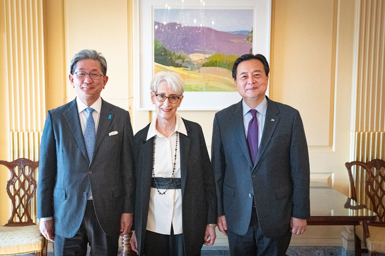 美日韓高層會議重申台海和平 反對武力改變現狀