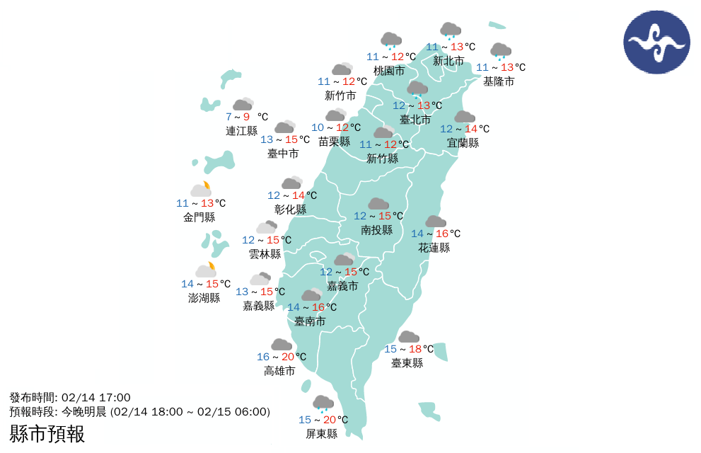 氣象局續發10縣市低溫特報 周四白天起稍回溫