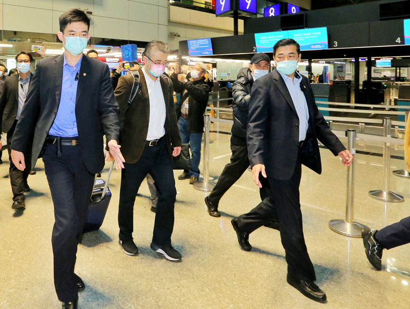 上海參訪團行程結束搭機離台  未發表談話