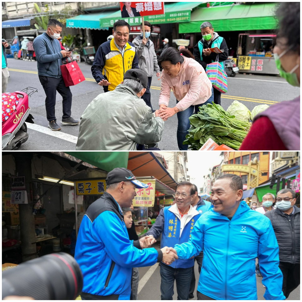 侯友宜陪林明溱掃街 綠批拿灌水政績騙人