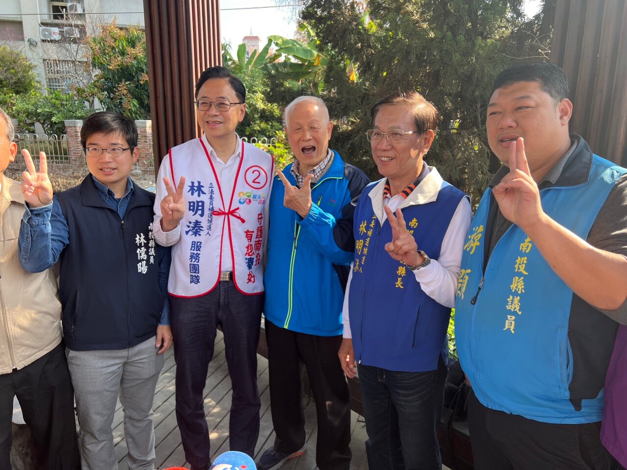 張善政陪同車隊掃街 林明溱重申不選2024