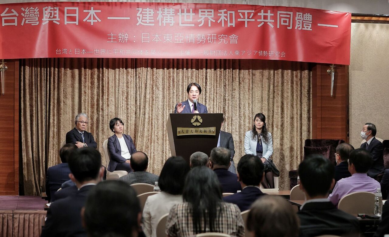 賴清德：台日是命運共同體 應建軍事對話機制