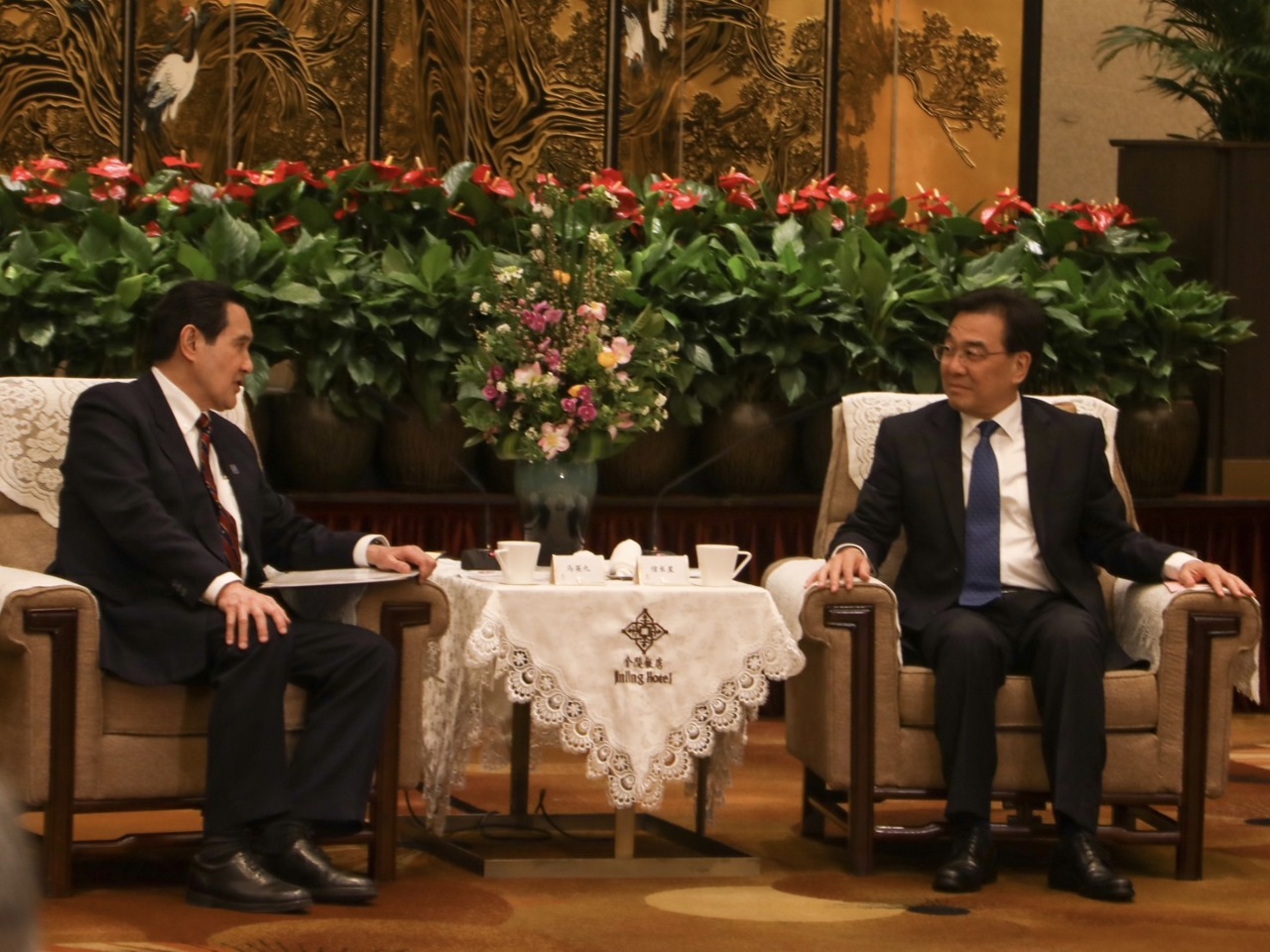 馬英九訪中／馬英九：兩岸因九二共識擱置爭議 盼推動避戰跟謀和