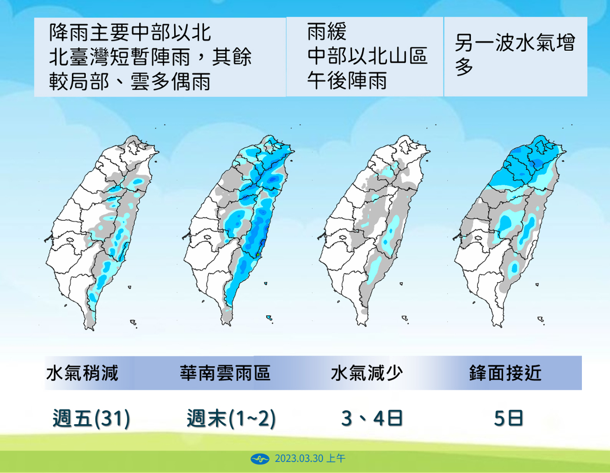 春雨遲遲不到南部！ 清明連假首日迎華南雲雨帶