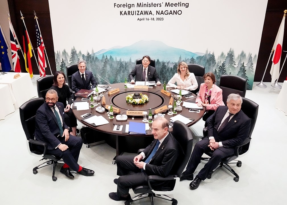 G7外長聲明 籲中國成為負責任國際成員