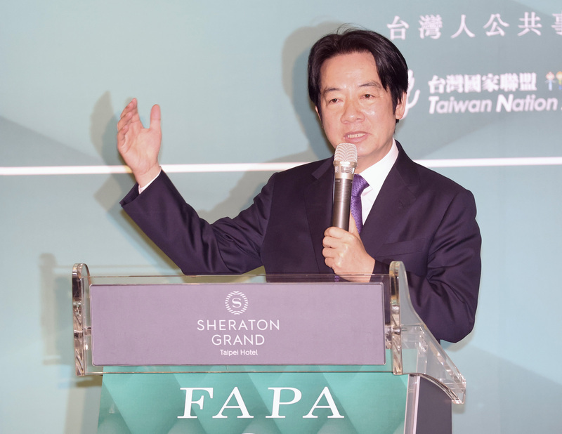 賴清德：與民主力量合作 讓中國不敢輕舉妄動