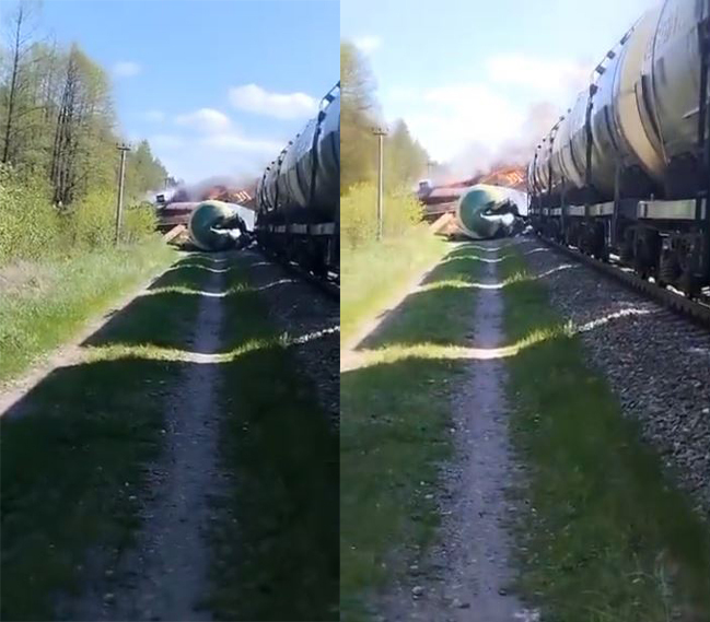 近烏地區列車出軌著火  俄羅斯指遭蓄意破壞