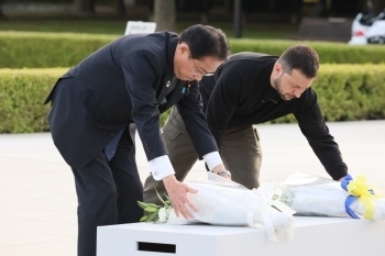 澤倫斯基訪廣島原爆館見今昔 盼巴赫姆特早日重建