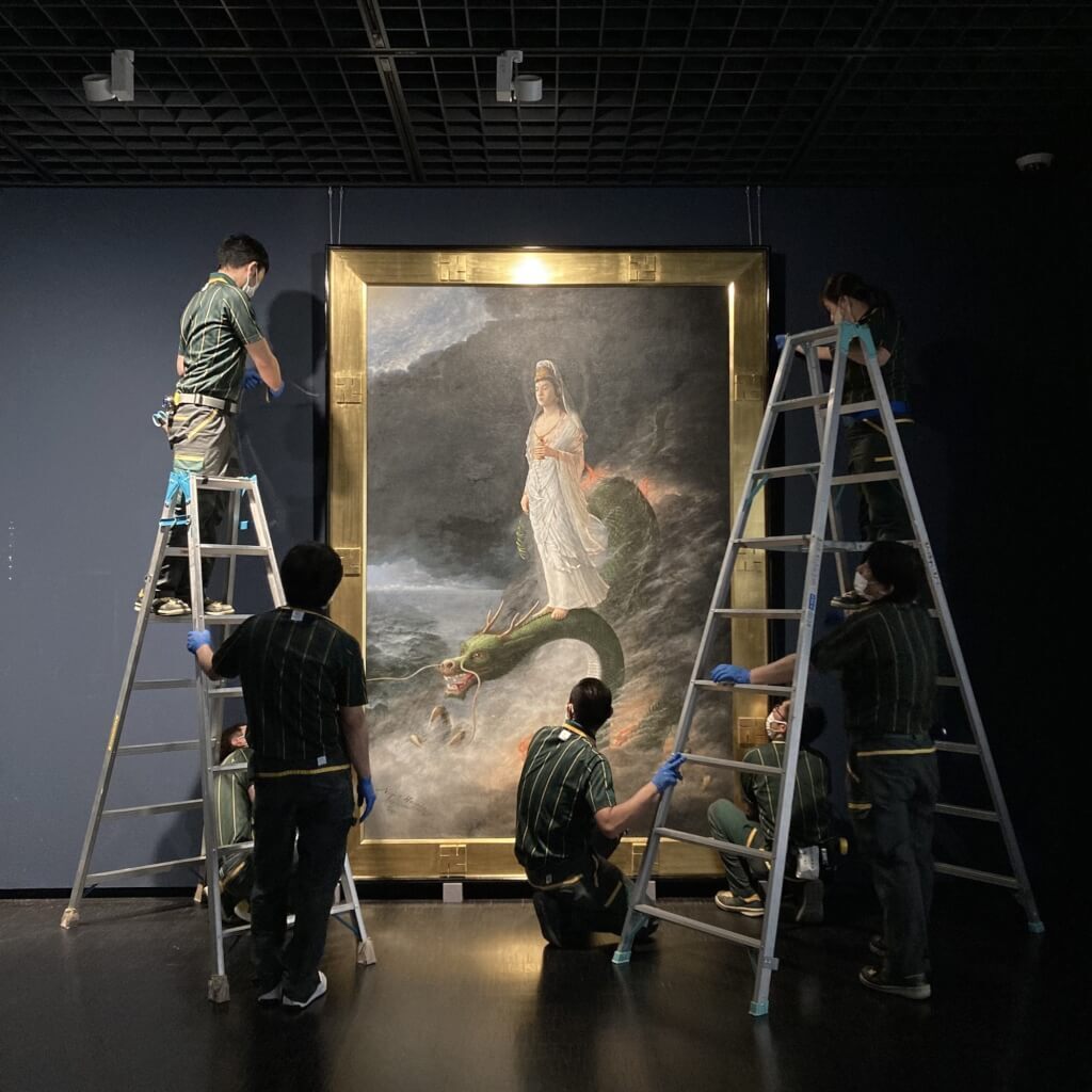 日本美術館展畫作 八七水災觀音顯靈像引關注