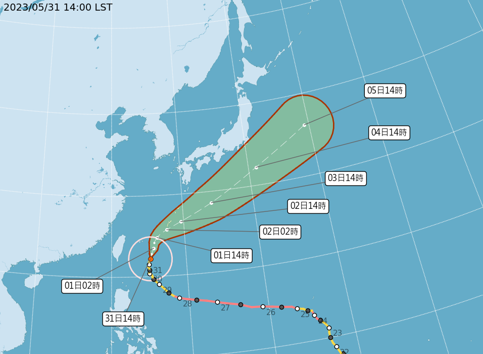 中颱瑪娃加速 氣象局估17：30解除海警