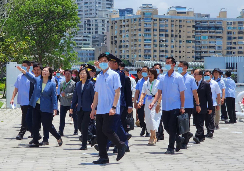 視導海安演習 蔡總統：運用科技強化救援確保邊境安全