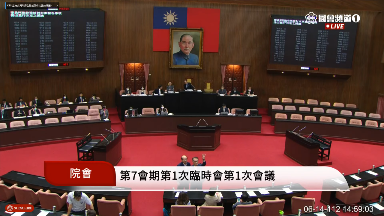 立法院臨時會 21日進行大法官人事同意權案投票