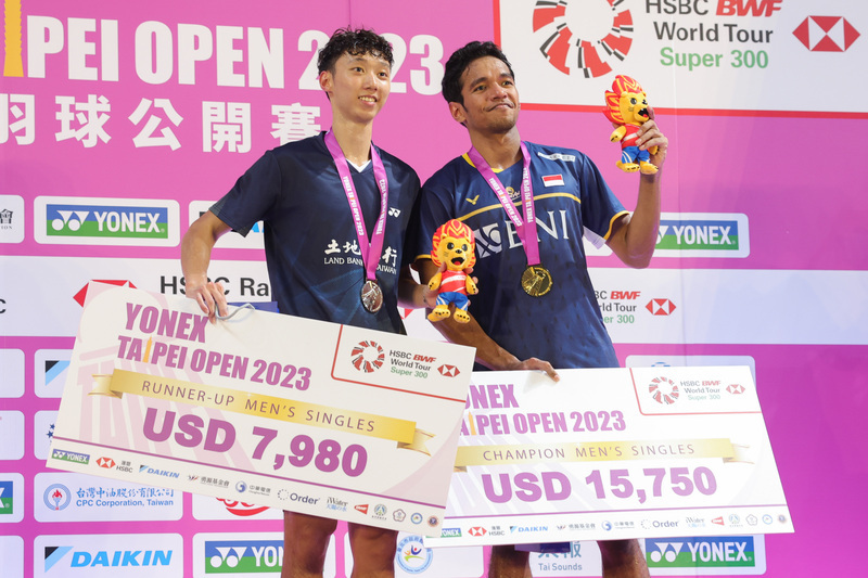 台灣男單希望蘇力揚 生涯首奪台北羽球賽亞軍