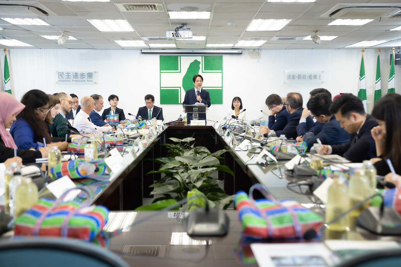 向外交使節說明 賴清德：維繫務實及一致性 支持兩岸和平現狀