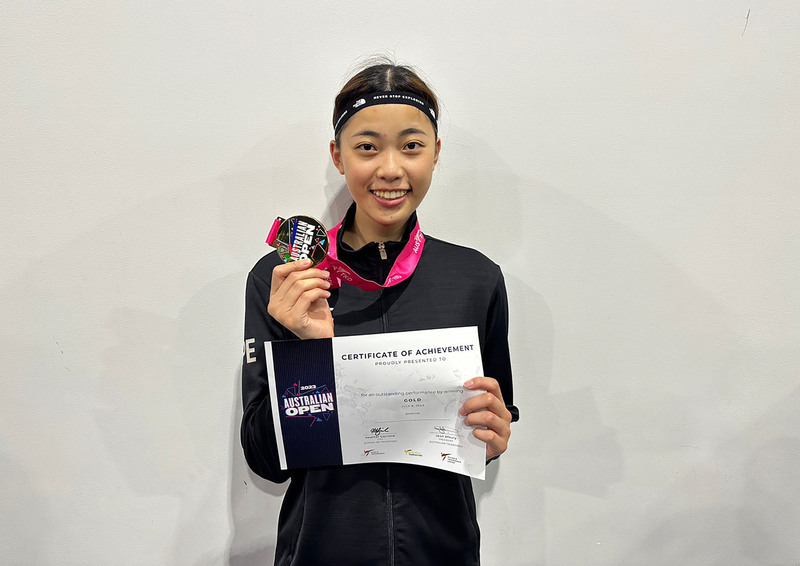 羅嘉翎帶傷擊敗日本選手 奪跆拳道澳洲公開賽金牌