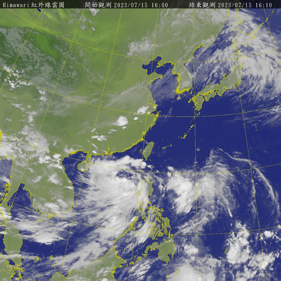 颱風泰利生成 台灣受外圍雲系影響晚間有雨