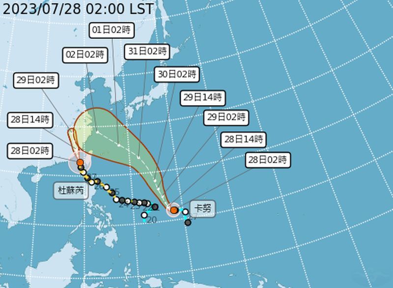 卡努颱風凌晨生成 杜蘇芮肆虐屏東台東超大豪雨
