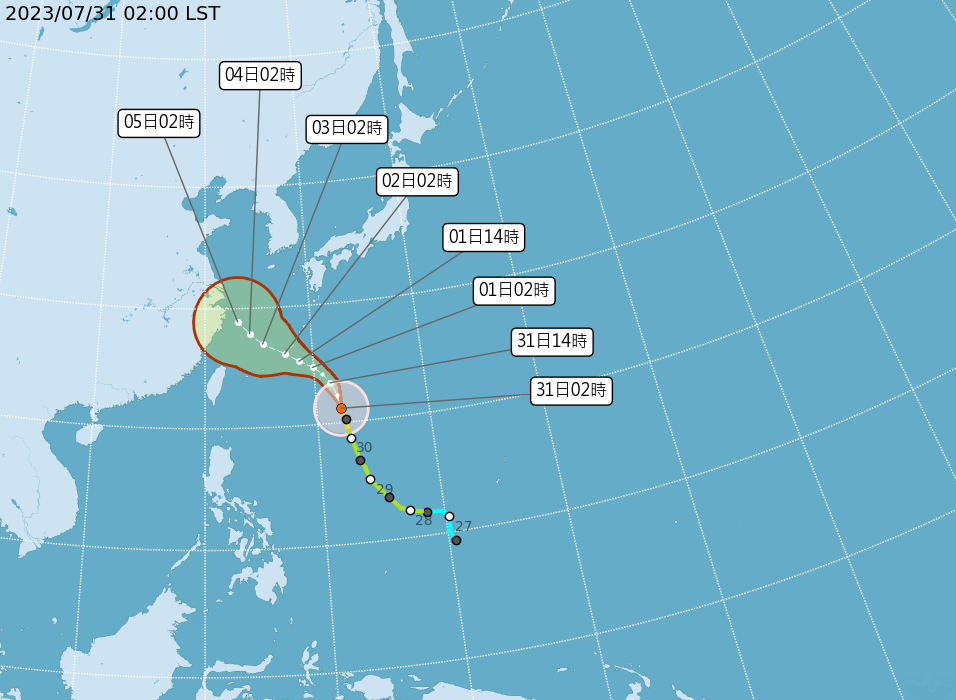 午後留意局部雷雨 卡努颱風直接影響台灣機率低