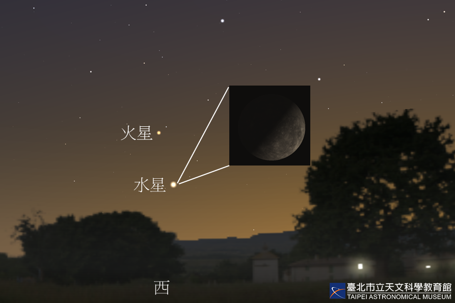 肉眼可見 水星10日前後幾天日落後短暫現身