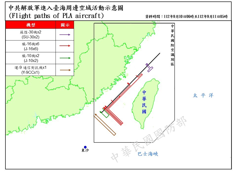 共機逾越台海中線時間距離拉長 學者：政治示威