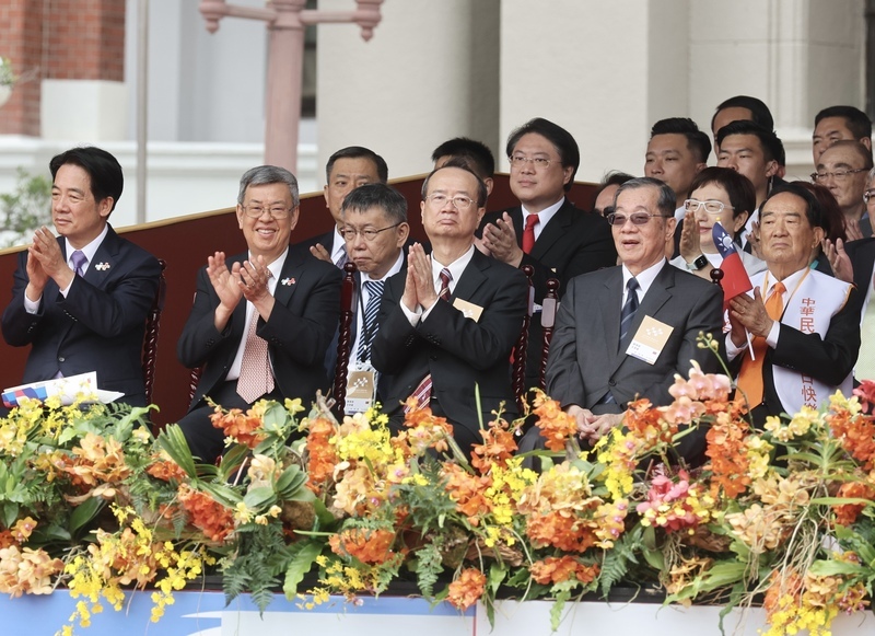 在野黨領袖齊聚國慶大會  國民黨缺席