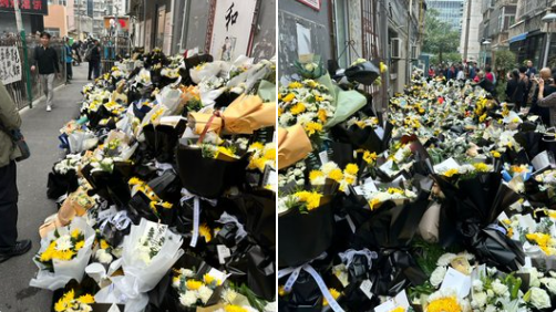 李克強猝逝後故居一夜成花海 中共強力維穩各地禁聚集悼念