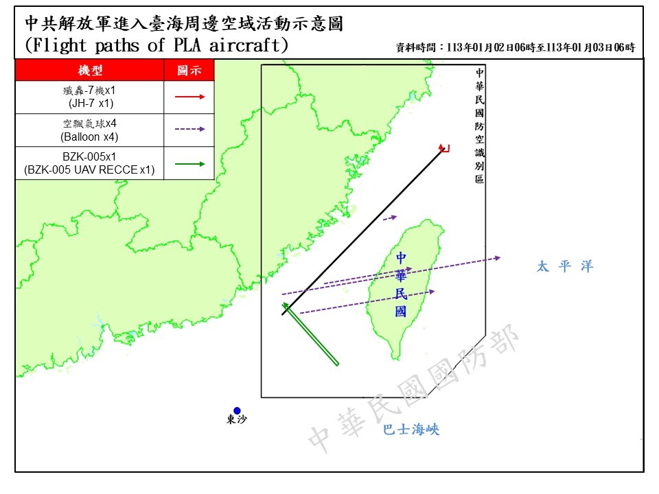 選前加大擾台  中共3空飄汽球橫越台灣上空