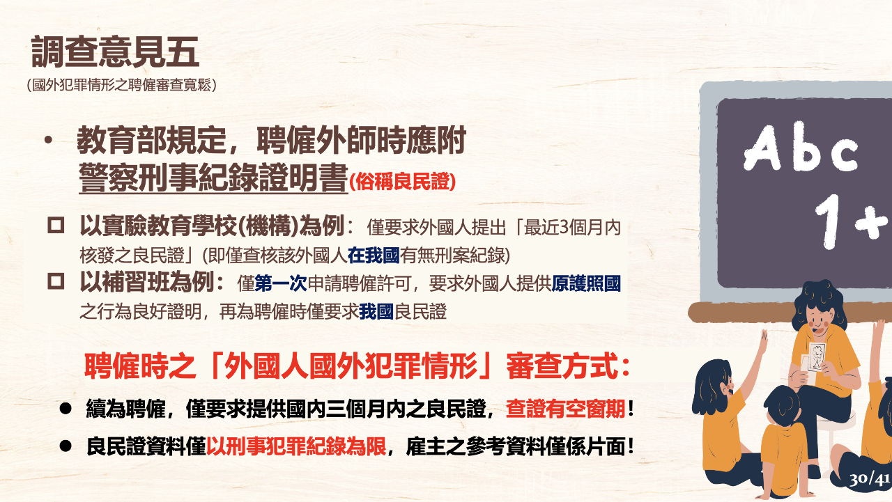 問題外籍狼師進出台灣18年 監委糾正移民署罔顧兒少安全